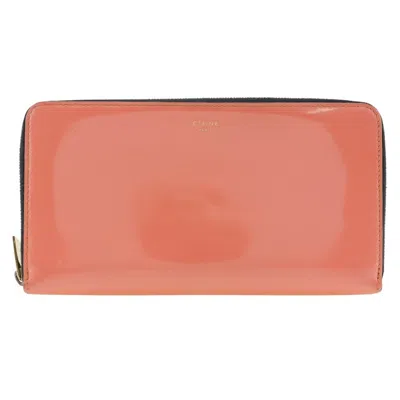 Pre-owned Celine Pink Leather Long Wallet (bi-fold) ()