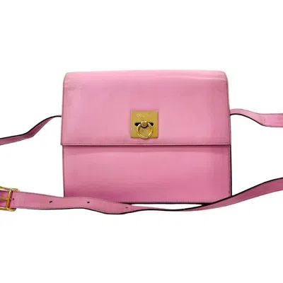Pre-owned Celine Pink Leather Pochette Shoulder Bag ()