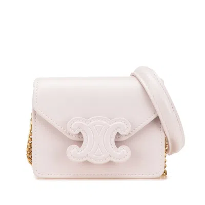 Pre-owned Celine Pink Leather Shoulder Bag ()