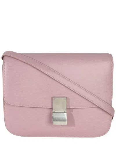 Pre-owned Celine Pink Leather Textured Small Box Bag (authentic Pre-loved)
