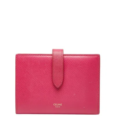 Pre-owned Celine Pink Leather Wallet (bi-fold) ()