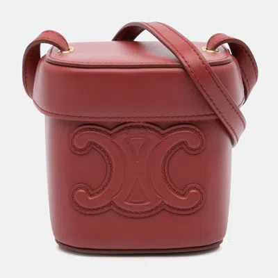Pre-owned Celine Pink Small Calfskin Cuir Triomphe Box Bag