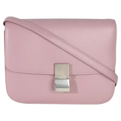 Pre-owned Celine Pink Textured Calfskin Small Box Bag