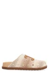 Celine Pitea Clog In Striped Cotton Textile In Neutral