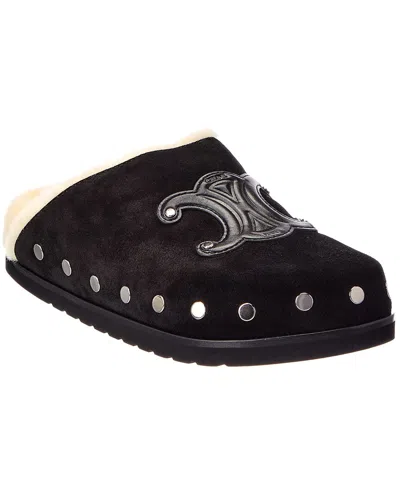 Celine Pitea Leather Clog In Brown