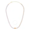 Celine Plage Pearl Necklace In Brass With Gold Finish And Resin Pearls