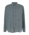 Celine Plaid Shirt In Gray