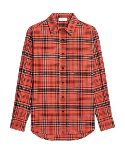 Celine Plaid Shirt In Red