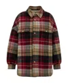 Celine Plaid Wool Undershirt Coat In Multicolor