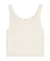 Celine Plain Knitted Embroidered Vest In Nude