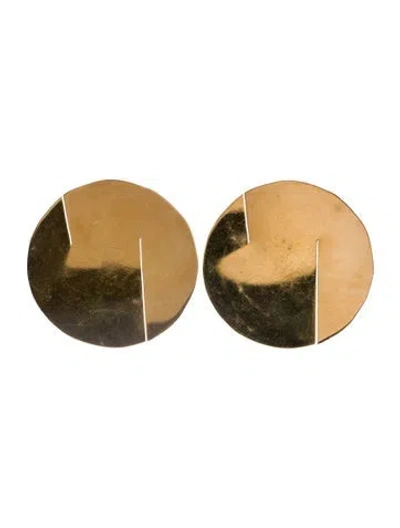 Pre-owned Celine Plate Drop Earrings In Multi
