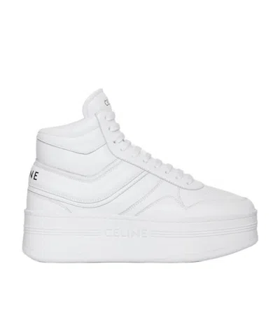 Celine Platform High-top Sneakers In White