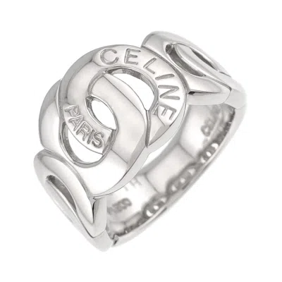 Pre-owned Celine Platinum 900 Band Ring ()