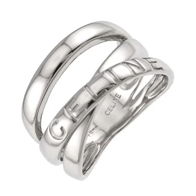 Pre-owned Celine Platinum 900 Band Ring ()