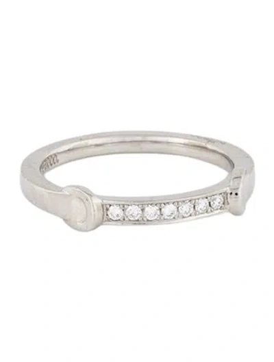 Pre-owned Celine Platinum Diamond Band In Multi