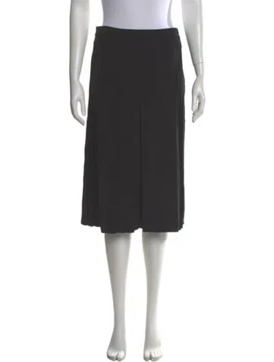 Pre-owned Celine Pleated Accents Knee-length Skirt In Black