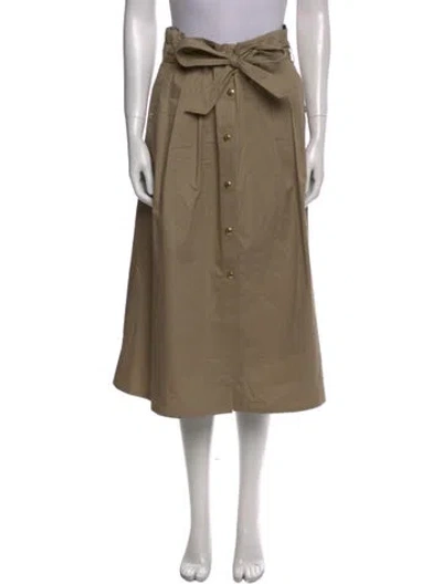 Pre-owned Celine Pleated Accents Midi Length Skirt In Neutral