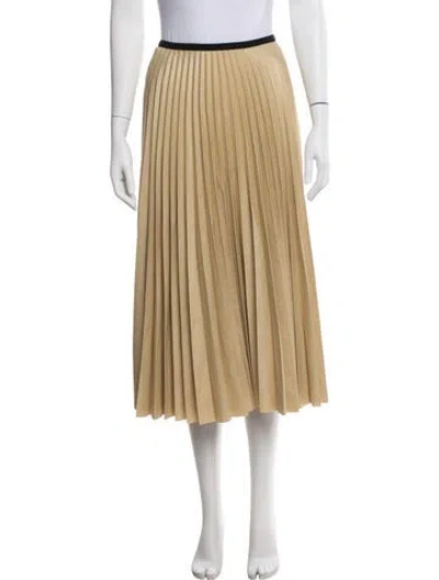 Pre-owned Celine Pleated Accents Midi Length Skirt In Neutral