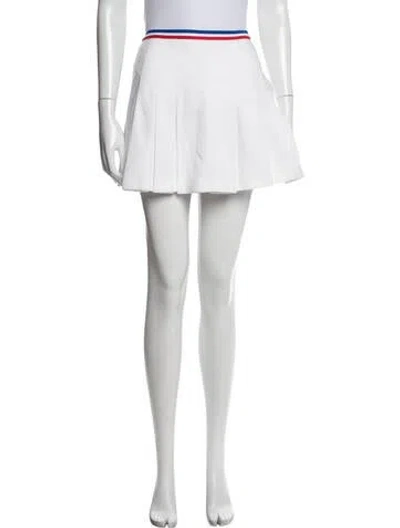Pre-owned Celine Pleated Accents Mini Skirt W/ Tags In White