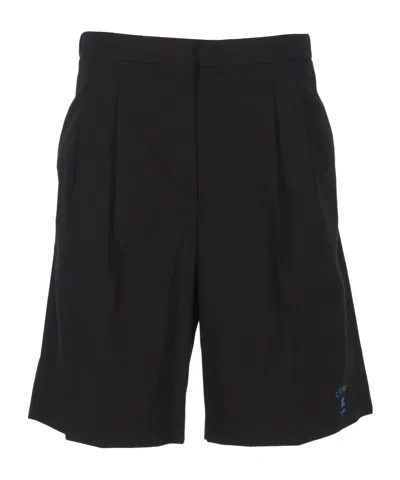 Celine Pleated Shorts In Black