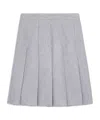 Celine Pleated Skirt In Cashmere Natté In Gray