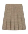 Celine Pleated Skirtin Houndstooth Wool In Nude