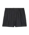 Celine Pleated Tailored Shorts In Black