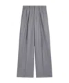 Celine Pleated Trousers In Cashmere Flannel In Gray