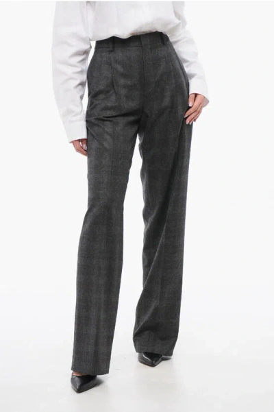 Celine Pleated Wide-leg Pants In Black
