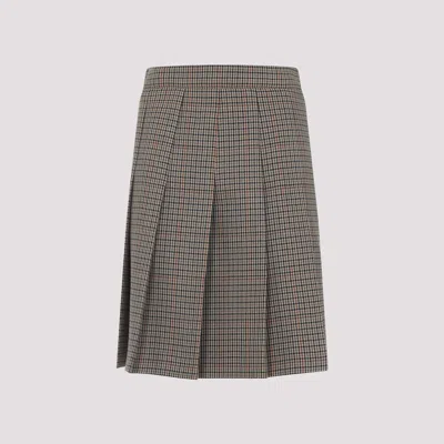 Celine Plisse Mini Skirt In Gray