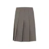 Celine Pleated Wool Checkered Mini Skirt