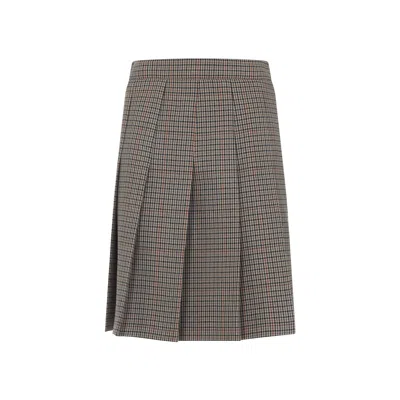 Celine Plisse Mini Skirt Women In Brown