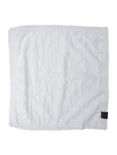 Pre-owned Celine Pocket Square Shawl In White