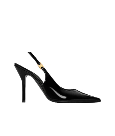 Celine Pointed High-heeled Sandals In Black