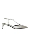 Celine Pointed Low-heeled Shoes In Gray