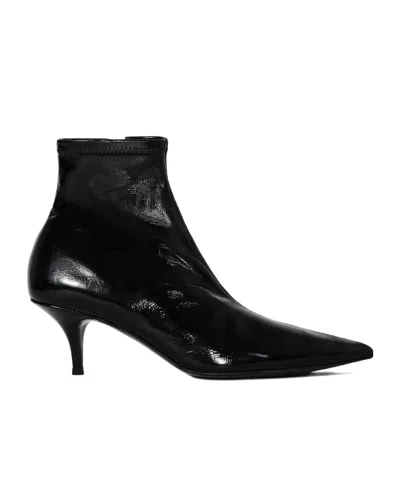 Celine Pointed-toe Ankle Boots In Black