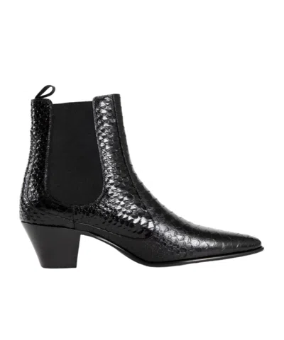 Celine Pointy Boots In Black