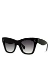 Celine Oversized Cat-eye Acetate Sunglasses In Black/gray