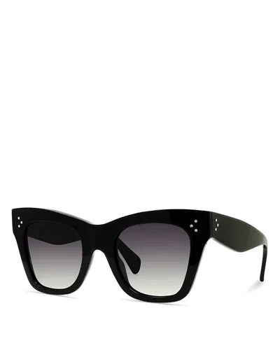 CELINE POLARIZED SQUARE SUNGLASSES, 50MM