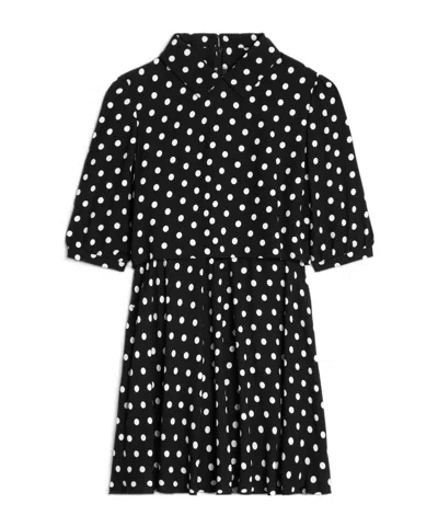 Celine Polka Dot Mini Dress In Black