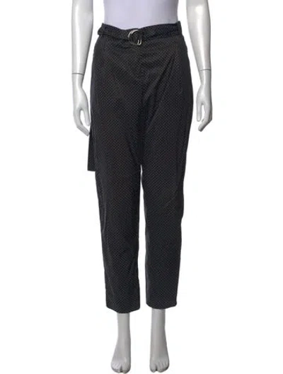 Pre-owned Celine Polka Dot Print Straight Leg Pants In Grey