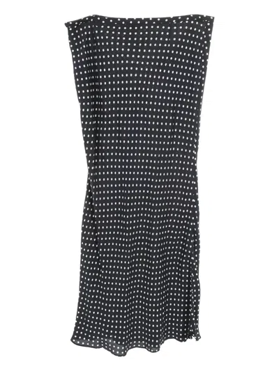 Pre-owned Celine Polka-dot Silk Skirt In Black