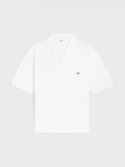 Celine Polo Shirt Men  In White