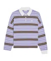 Celine Polo Sweater In Striped Cotton In Multi