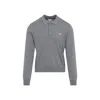 Celine Collared Sweater With Ribbed Cuffs In Gray
