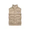Celine Quilted Jacket With High Collar And Pocket In Neutral
