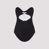 Celine Beachwear With Cut-out Design And Gold-tone Hardware In Black