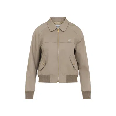 Celine Polyester Bomber Jacket Women In Gray