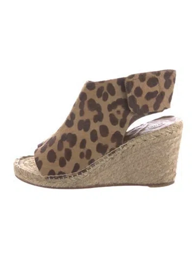 Pre-owned Celine Ponyhair Animal Print Espadrilles In Neutral