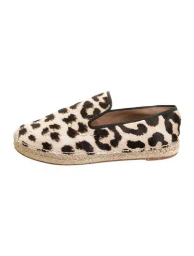 Pre-owned Celine Ponyhair Animal Print Espadrilles In Neutral